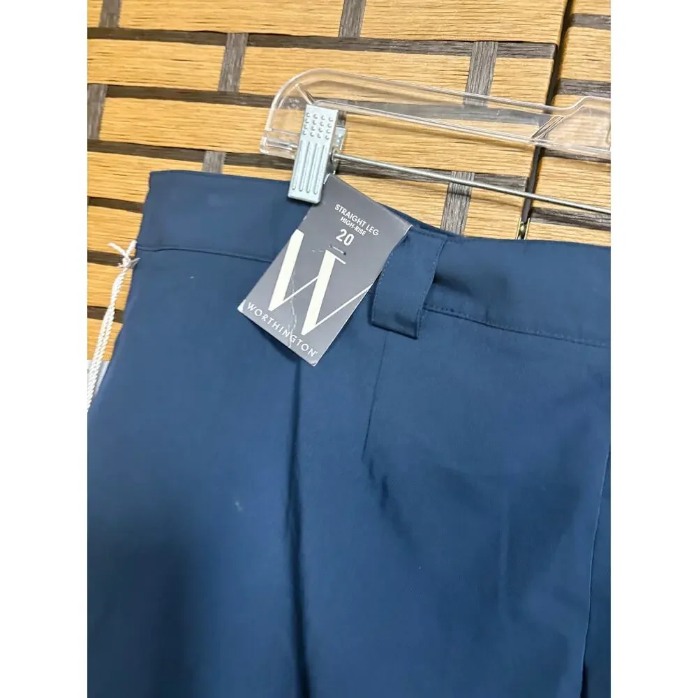 Worthington Navy Straight Leg Dress Pants Size‎ 20